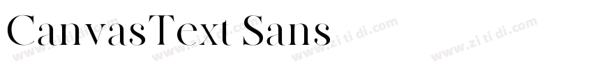 CanvasText Sans字体转换